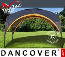 Camping telt, TentZing®, 3,5 x 3,5m, oransje/mørke grå