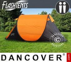 Camping telt, FlashTents®, 2 personer, Oransje/Mørk grå